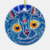 Blauwe geitenkat keramisch ornament (Voorkant)