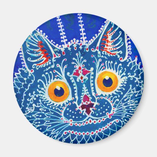 Blauwe geitenkat magneet (Voorkant)