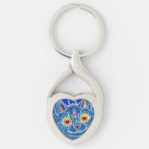 Blauwe geitenkat sleutelhanger