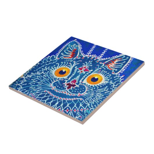 Blauwe geitenkat tegeltje (Zijkant)