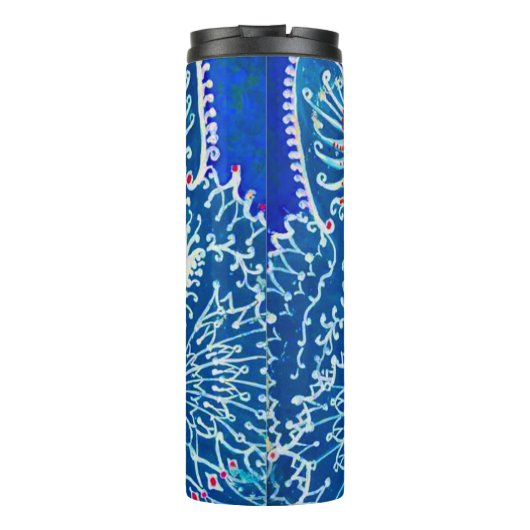 Blauwe geitenkat thermosbeker (Achterkant)