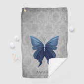 Blauwe gejuwelde vlinder golfhanddoek (Insitu)