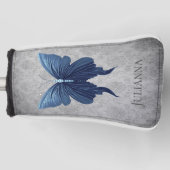 Blauwe gejuwelde vlinder golfheadcover (Voorkant)