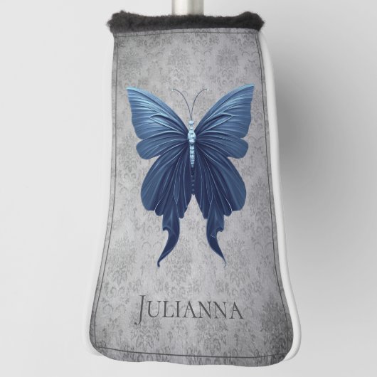 Blauwe gejuwelde vlinder golfheadcover (Draai 90)