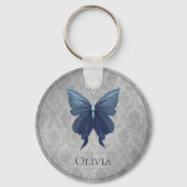 Blauwe gejuwelde vlinder sleutelhanger (Voorkant)