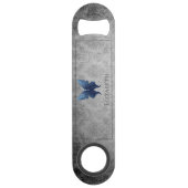 Blauwe gejuwelde vlinder speed flessenopener (Voorkant)