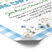 Blauwe Gekke Gans Verjaardag Tijd Capsule Sign Poster (Hoek)