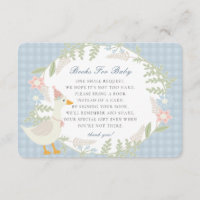 Blauwe Gekke Goose Gingham Bloemen voor Baby