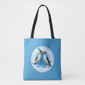 Blauwe gekookte hommels tote bag (Voorkant)