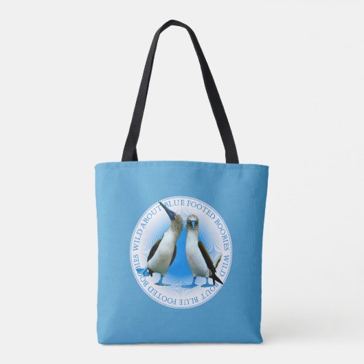 Blauwe gekookte hommels tote bag (Achterkant)