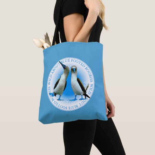 Blauwe gekookte hommels tote bag (Dichtbij)