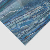 Blauwe gekruiste marmer tissuepapier (Detail)