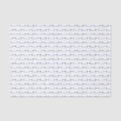 Blauwe gekruiste riemen patroon sporten tissuepapier (Voorkant)