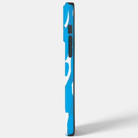 Blauwe gele Abstracte bladeren Trendy Chic Case-Mate iPhone Case (Achterkant / Links)