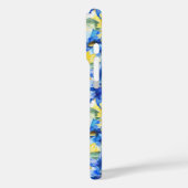 Blauwe gele bloemen verjaardag Case-Mate iPhone case (Achterkant / Links)