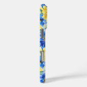 Blauwe gele bloemen verjaardag Case-Mate iPhone case (Achterkant / Rechts)