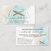 Blauwe gele cirkelvormer visitekaartje (Voorkant / Achterkant)