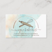 Blauwe gele cirkelvormer visitekaartje (Voorkant)