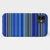 Blauwe gele cyaanstrepen Achtergrond Case-Mate iPhone Case (Achterkant (horizontaal))