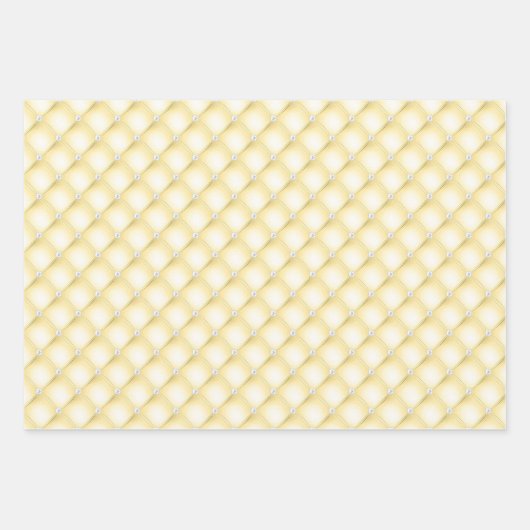 Blauwe, Gele en Groene Getufte Parels Inpakpapier Vel (Voorkant 2)