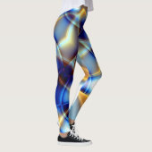 Blauwe, gele en nagelachtige lijnen die blauw en g leggings (Rechts)