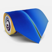 Blauwe, gele en nagelachtige lijnen die blauw en g stropdas (Opgerold)