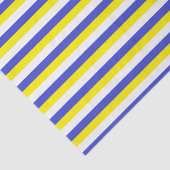 Blauwe, gele en witte strepen tissuepapier (Detail)
