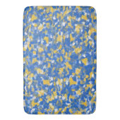 Blauwe, gele en witte verfvlekken badmat (Voorkant Verticaal)