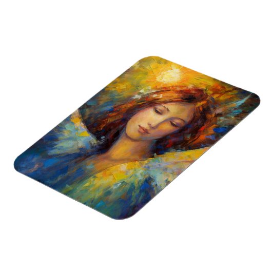 Blauwe Gele Engel Gloeit Alle Gelegenheden Magneet (Linkerzijde)