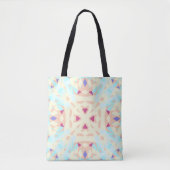 Blauwe gele Geometrische  pasteikever Tote Bag (Voorkant)