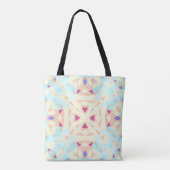 Blauwe gele Geometrische  pasteikever Tote Bag (Achterkant)