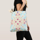 Blauwe gele Geometrische  pasteikever Tote Bag (Dichtbij)