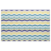 Blauwe gele golven stof (Yard (91,4 cm))