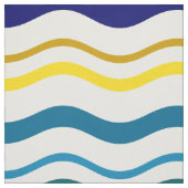 Blauwe gele golven stof (Swatch)