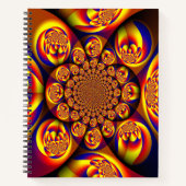 Blauwe, Gele, Gouden Mini Bollen Notitieboek (Voorkant)
