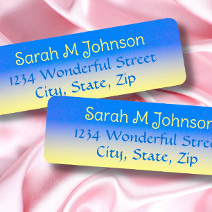 Blauwe Gele Gradiënt Vrede Geen Oorlog Steun Oekra Etiket