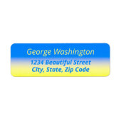 Blauwe Gele gradiëntvrede Geen oorlog Oekraïne geï Etiket (Voorkant)