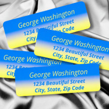 Blauwe Gele gradiëntvrede Geen oorlog Oekraïne geï