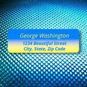 Blauwe Gele gradiëntvrede Geen oorlog Oekraïne geï Etiket