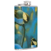 Blauwe gele kleine vogels heupfles (Rechts)