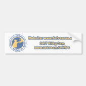 Blauwe/gele Logo Bumpersticker (Voorkant)