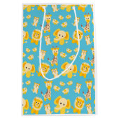 Blauwe gele luiers Elephants Safari animals Medium Cadeauzakje (Voorkant)