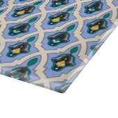 blauwe gele Marokkaanse Arabische trekkerkunst Snijplank (Hoek)