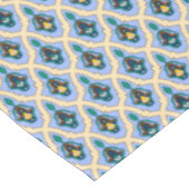  blauwe gele Marokkaanse Arabische trekkerkunst Tafelkleed (Gekanteld)