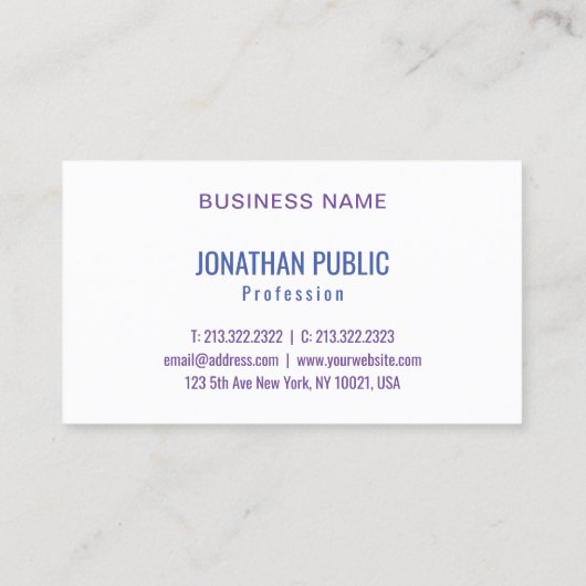 Blauwe Gele Moderne Abstracte Art Elegant Sjabloon Visitekaartje (Achterkant)