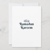 Blauwe gele moderne ramadan iftar uitnodiging (Achterkant)