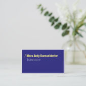 Blauwe Gele Moderne Visitekaartjes (Staand voorkant)