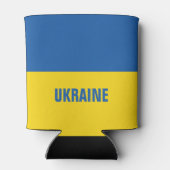 Blauwe gele Oekraïense vlag koelbox Oekraïne Blikjeskoeler (Achterkant)