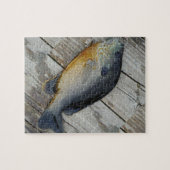 blauwe gele paarse, blauwgroen blauwvintonijn aan  legpuzzel (Horizontaal)