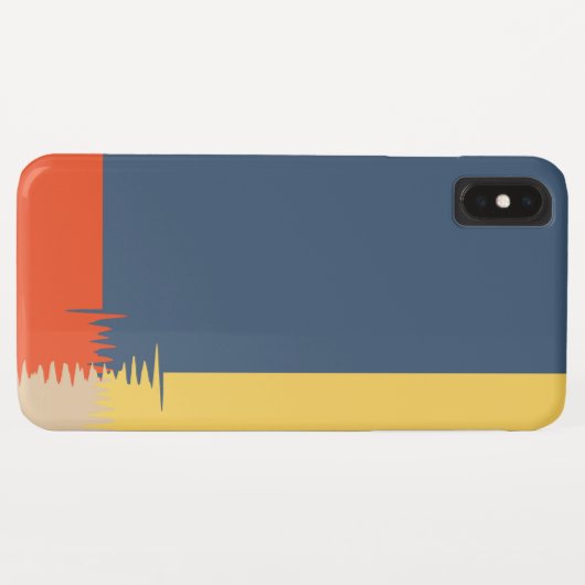 Blauwe gele rode crème Case-Mate iPhone case (Achterkant (horizontaal))